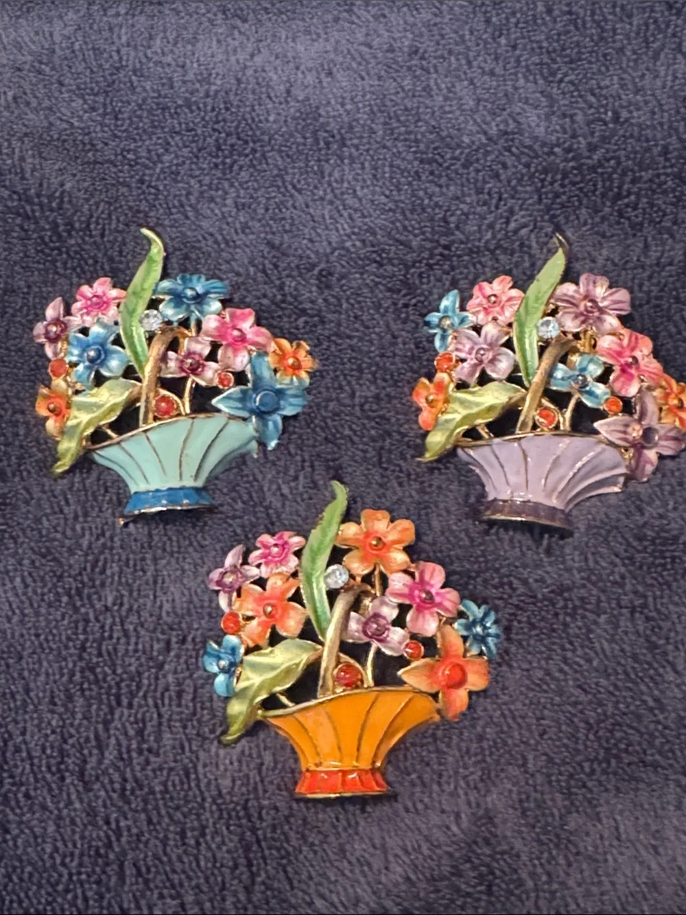 Vintage Brooches, set of 3